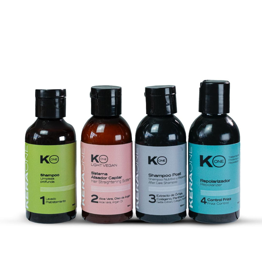 KIT DE ALISADO VEGANO 120 ML + SHAMPOO Y REPOLARIZADOR 120 ML